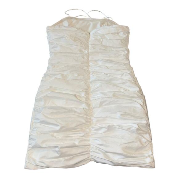 DO + BE White Mini ruched Dress Size S - Picture 2 of 3